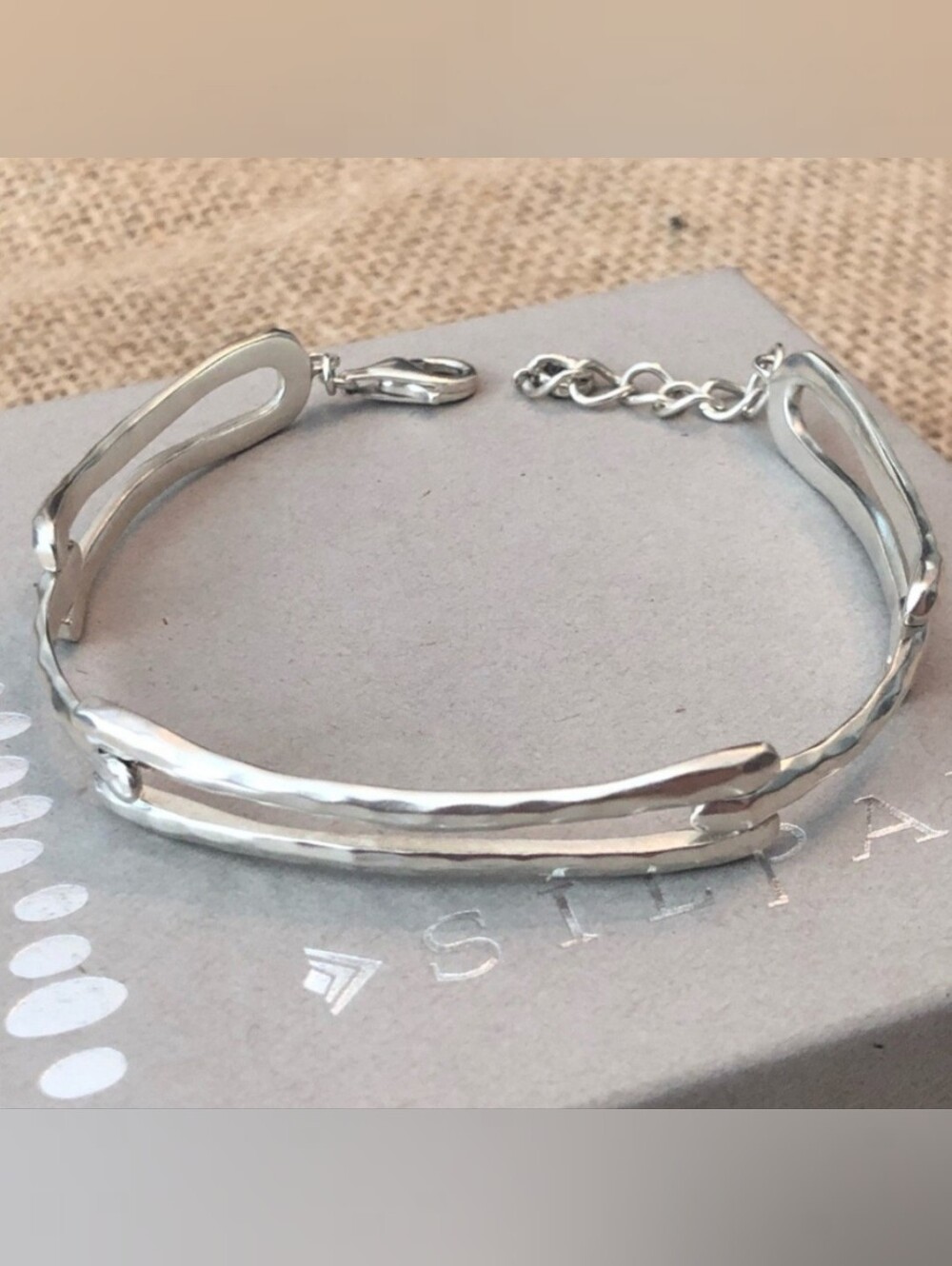 Rare Silpada Sterling Silver “Triple Link” Bracelet B3407